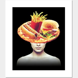 JUNK food head portrait Posters and Art